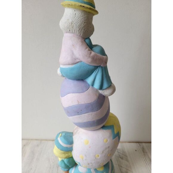 Vintage Trendmasters 1996 Easter bunny rabbit stack duck egg decor totem - Picture 12 of 16